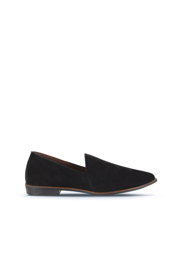 BLACK NUBUCK BALLERINAS WOMEN