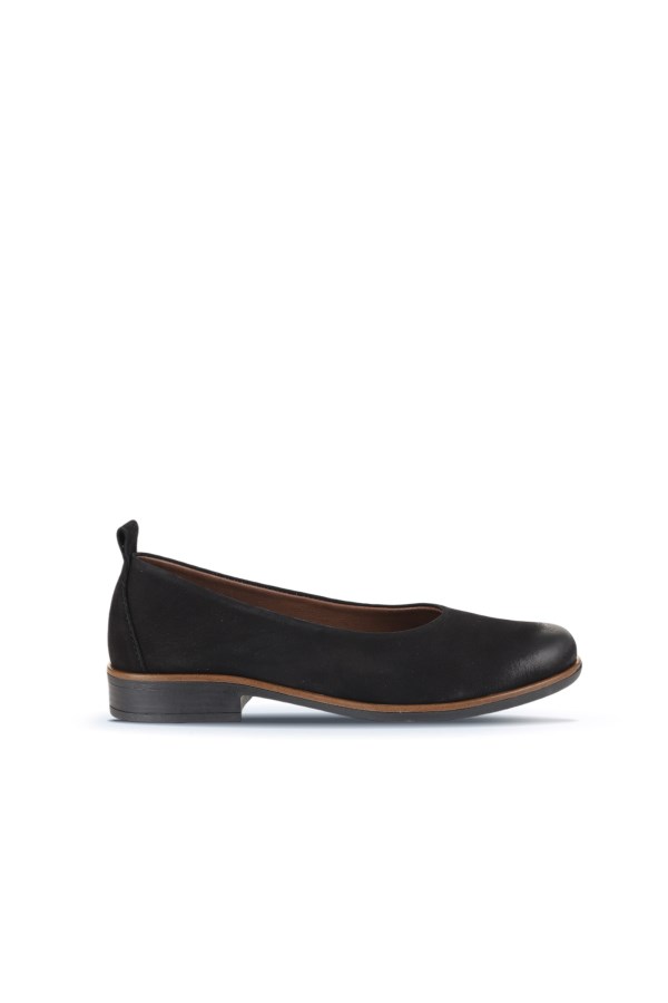 BLACK NUBUCK BALLERINAS WOMEN