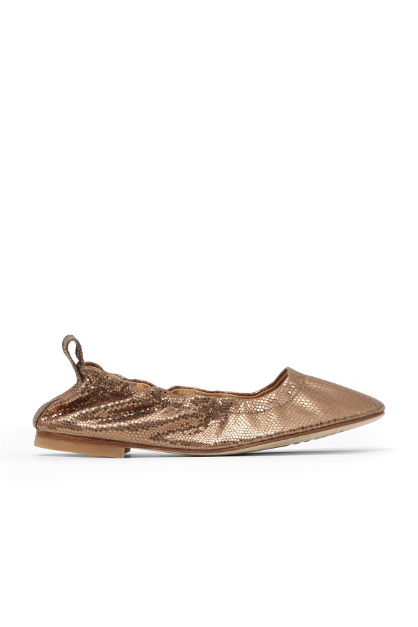 COPPER SHINY BALLERINAS WOMEN