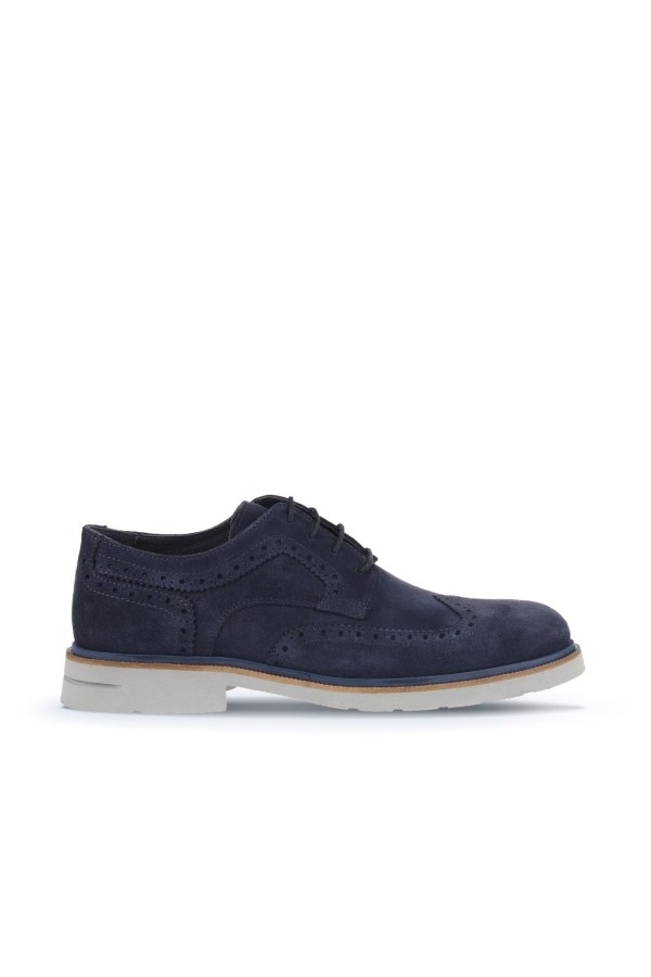 NAVY SUEDE CASUAL MEN
