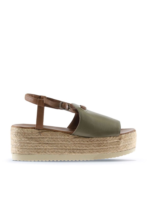 BROOK - GREEN ESPADRILLE SANDALS WOMEN