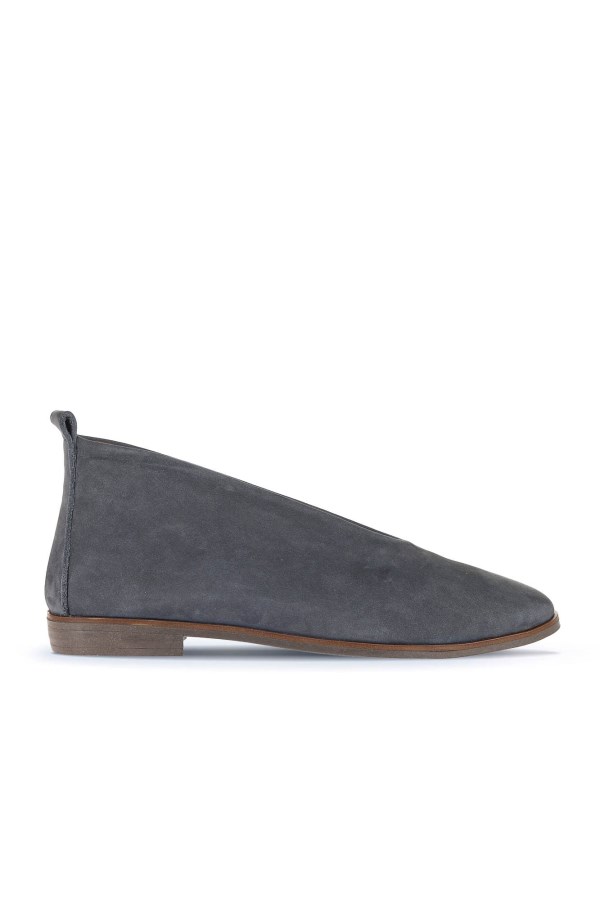 GRIGIO NUBUCK FLATS BOOTS WOMEN