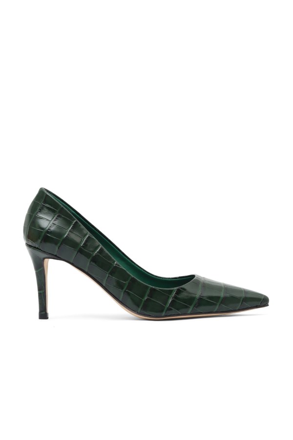 GREEN CROCO HIGH HEEL WOMEN
