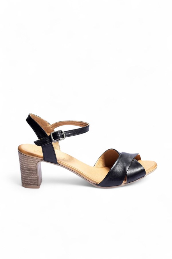 BLACK HIGH HEEL SANDALS WOMEN