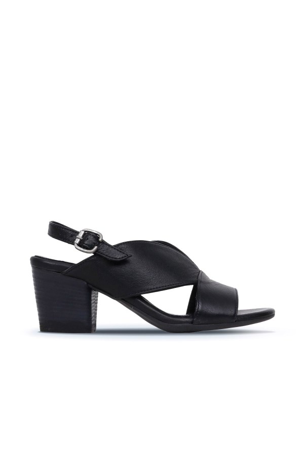 BLACK HIGH HEEL SANDALS WOMEN