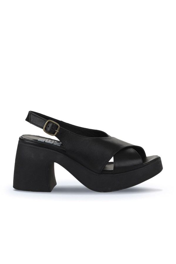 BLACK HIGH HEEL SANDALS WOMEN