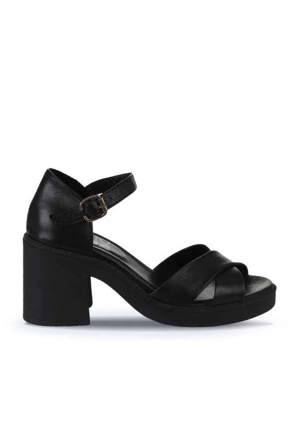 BLACK HIGH HEEL SANDALS WOMEN