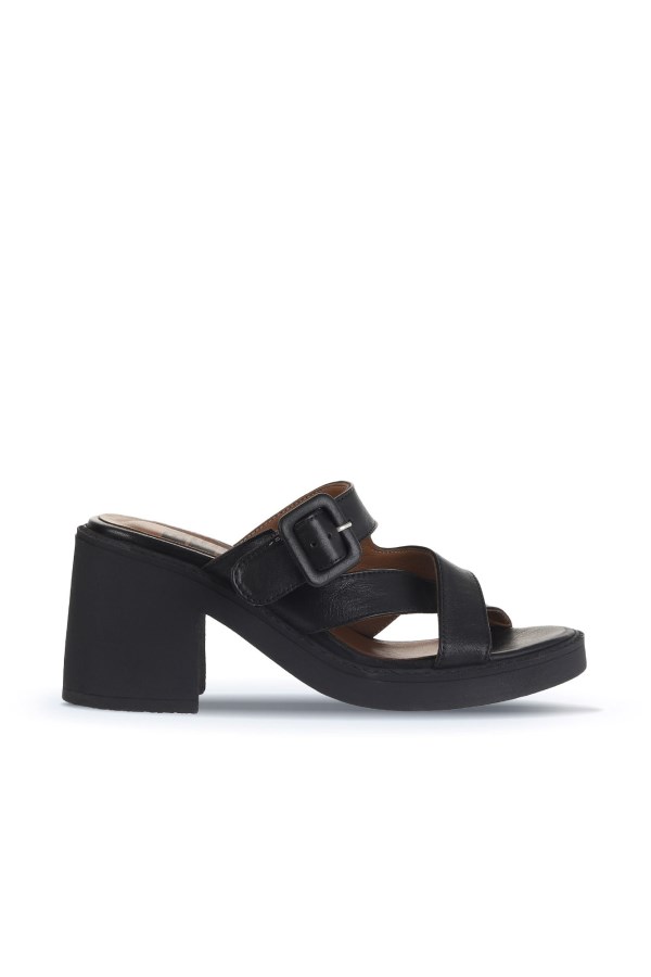 BLACK HIGH HEEL SANDALS WOMEN