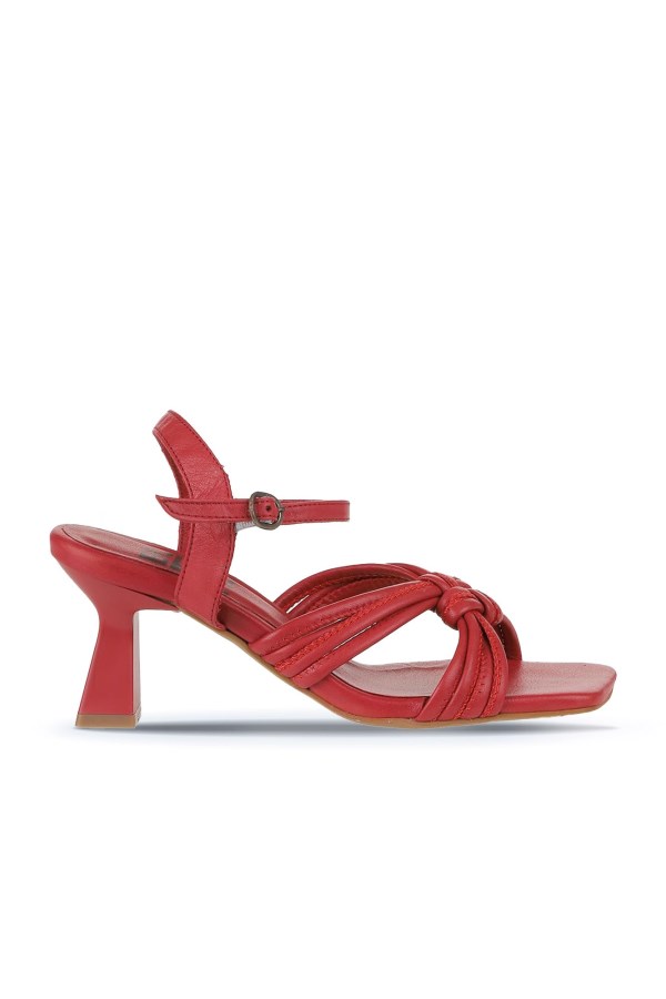 RED HIGH HEEL SANDALS WOMEN