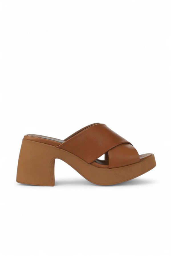 DARK COCONUT HIGH HEEL SLIPPERS WOMEN