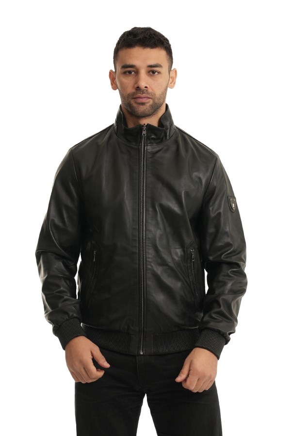 BLACK LEATHER JACKETS MEN