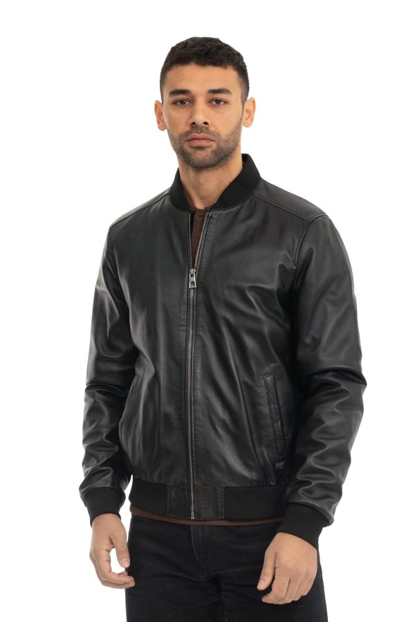 BLACK LEATHER JACKETS MEN