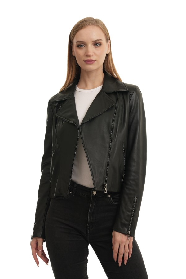 BLACK LEATHER JACKETS WOMEN