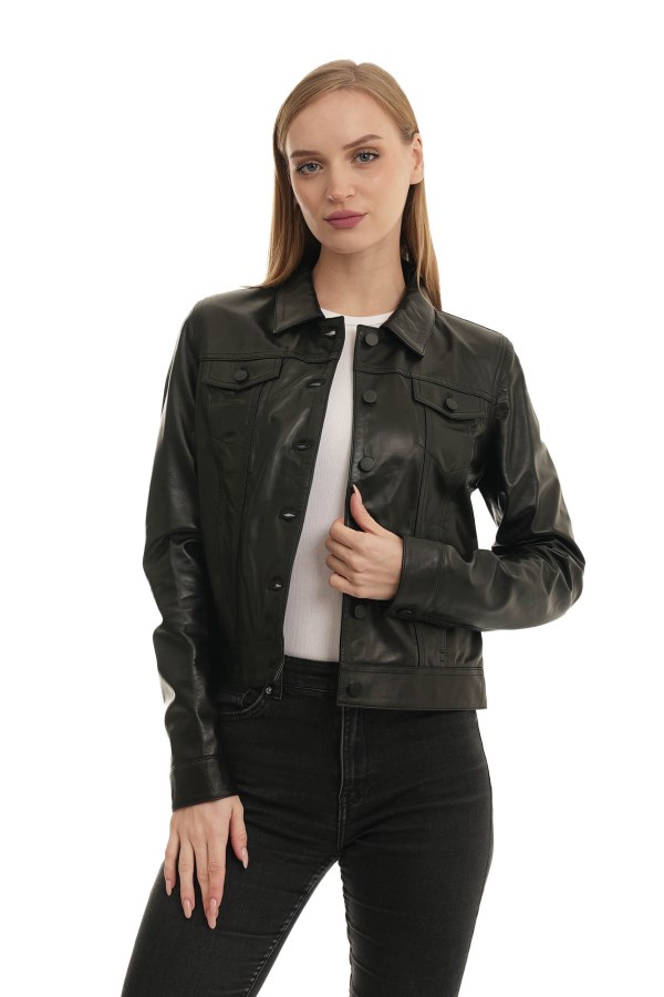 BLACK LEATHER JACKETS WOMEN