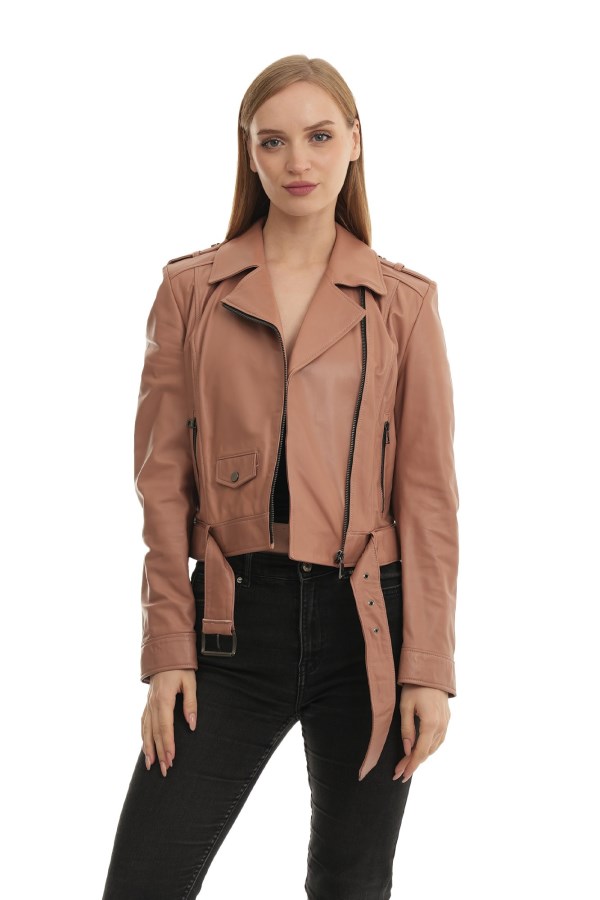 PINK LEATHER JACKETS WOMEN