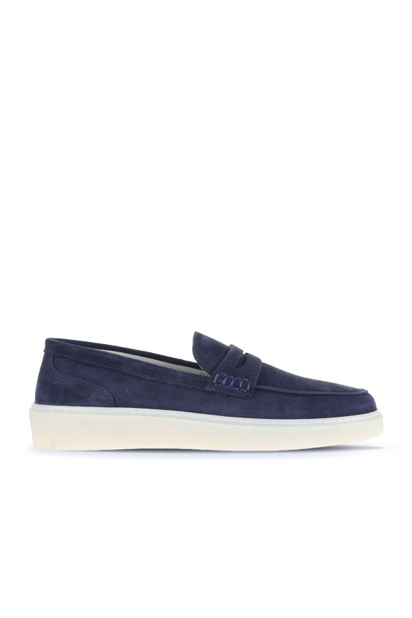 NAVY SUEDE LOAFER MEN