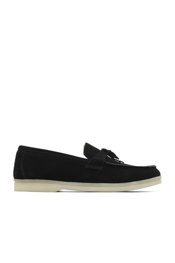 BLACK SUEDE LOAFER WOMEN