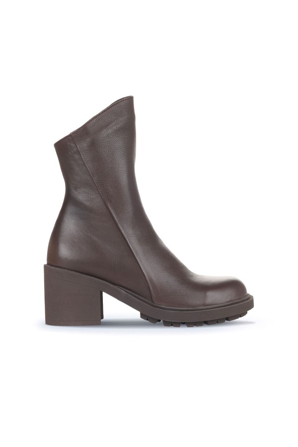 TEAK - BROWN HIGH HEEL BOOTS WOMEN