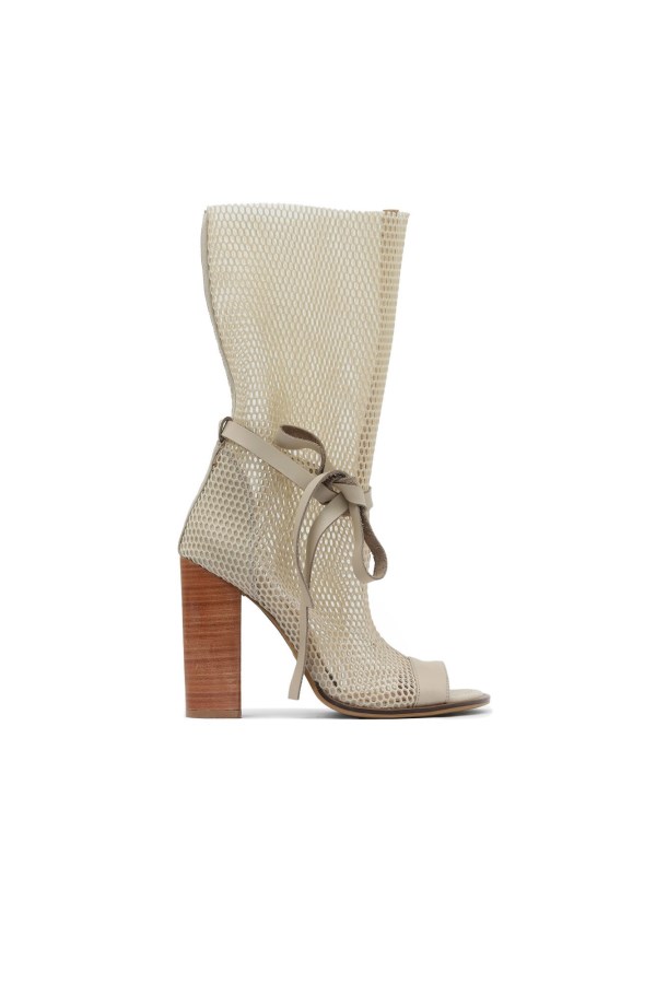 BEIGE HIGH HEEL BOOTS WOMEN