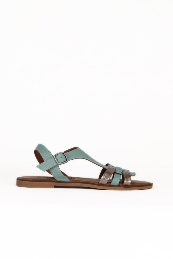 MOUTON - TAUPE LOW HEEL SANDALS WOMEN