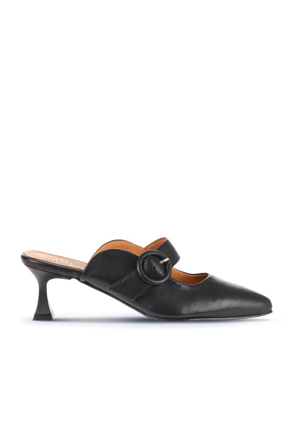 BLACK MID HEEL WOMEN