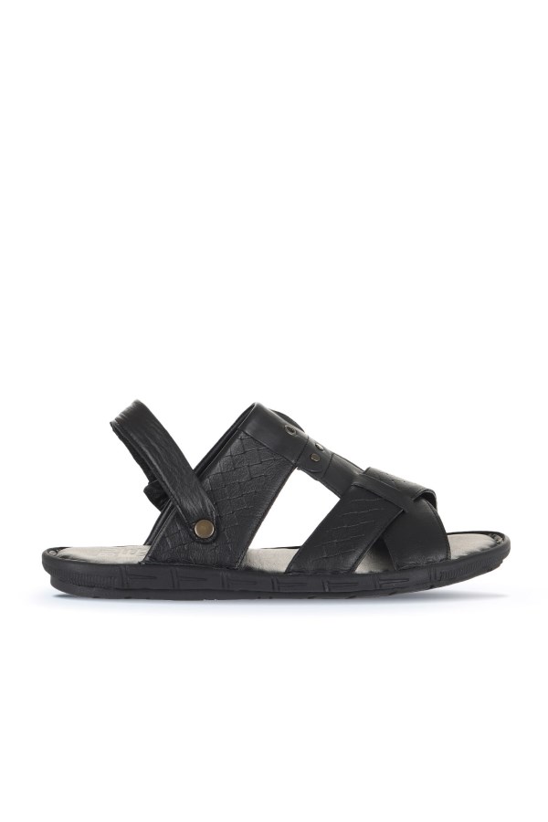 BLACK SANDALS MEN