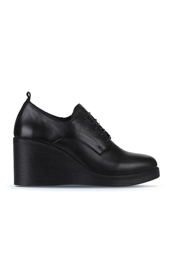 BLACK WEDGE HEEL WOMEN