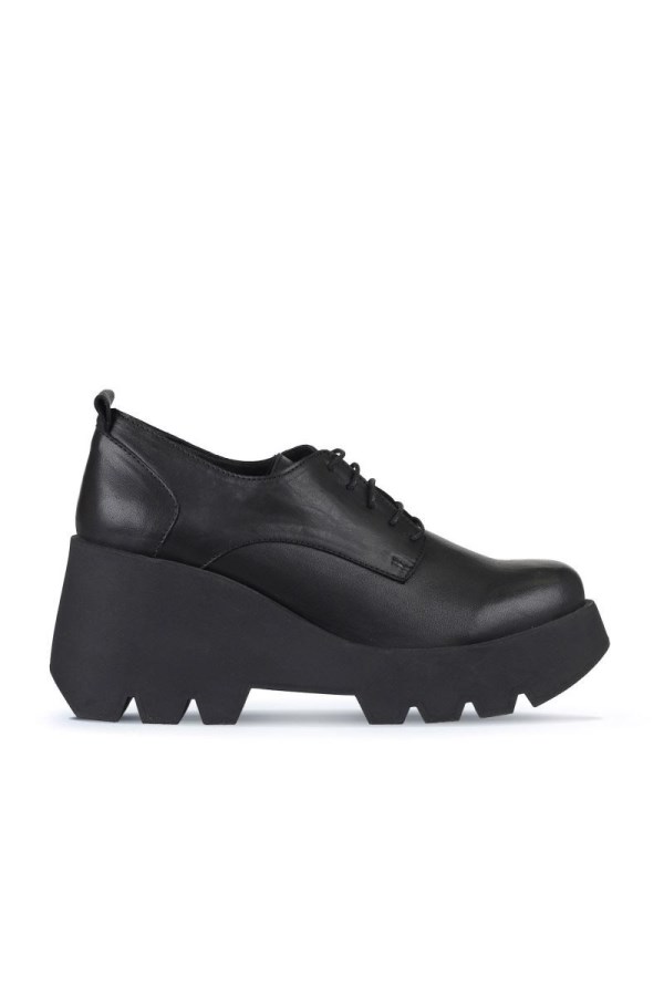 BLACK WEDGE HEEL WOMEN