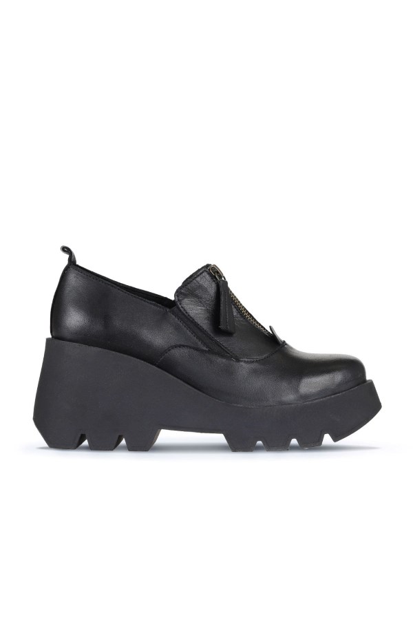BLACK WEDGE HEEL WOMEN